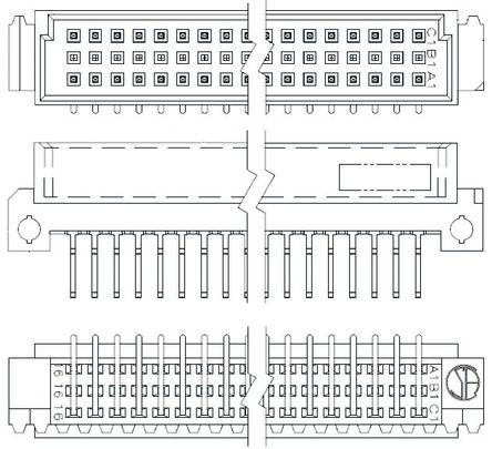 TE Connectivity - 5650946-5 - TE Connectivity Eurocard ϵ 3  32 · 2.54 mm, 5.08 mm ھ ֱ DIN 41612 ͷ 5650946-5, 1/2 C C2ȼ, Ӷ˽		