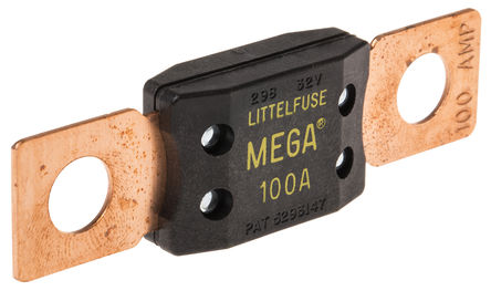 Littelfuse - 0298100.ZXEH - Littlefuse 100A ɫ ˨ʽ òƬʽ۶ 0298100.ZXEH, 32V dc, 68.58mm x 19.05mm x 10.67mm		
