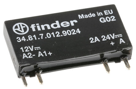 Finder - 34.81.7.012.9024 - Finder 6 A PCBװ  ̵̬ 34.81.7.012.9024, ֱл, 24 V ֱ		