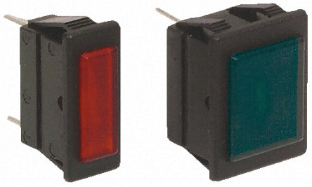 Arcolectric - C0430ALNAD - Arcolectric C0430ALNAD ͹ ɫ neon ָʾ, ƬӶ, 30 x 11mmװ׳ߴ, 230 V 		