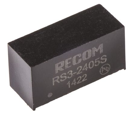 Recom - RS3-2405S - Recom RS3 ϵ 3W ʽֱ-ֱת RS3-2405S, 18  36 V ֱ, 5V dc, 600mA, 500V acѹ, SIPװ		
