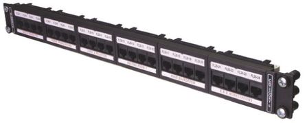 HellermannTyton - 853-45042 - HellermannTyton Global ϵ ɫ Cat6 24 ˿ RJ45 RJ Ӳ 1/2408IDCG6/BK, UTP, 1Uܸ߶		