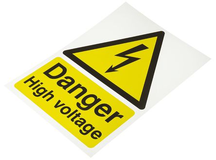 Signs & Labels - HA03949R - Signs & Labels HA03949R ɫ/ɫ Ӣ  PP Ӳ Σվ־ “Σոߵѹ“, 297 x 420mm		