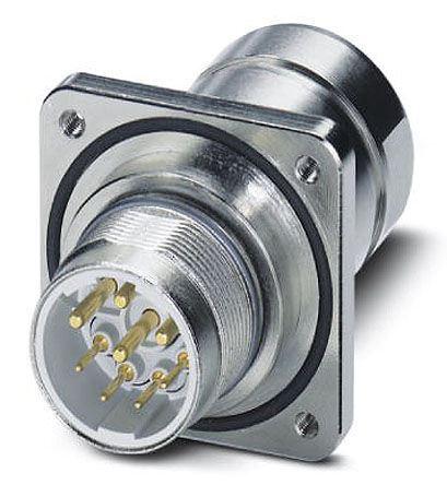 Phoenix Contact - 1605517 - Phoenix Contact 1605517 系列 5 + PE路 电缆安装 直向 圆形连接器 插座 1605517, 公触点, 螺钉锁，螺纹接合		