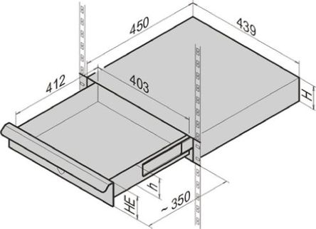 Schroff - 20110056 - Schroff ɫ  3U  20110056, 450mm, 439mm, 15kg 		
