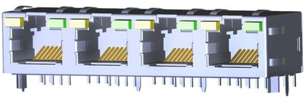 TE Connectivity - 5406552-1 - TE Connectivity 5406552 ϵ 8· Cat5 ĸ RJ45 ģ黯 5406552-1, STP , ӡˢ·尲װ, ͭо		