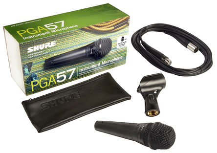 Shure - PGA57-XLR - Shure PGA57-XLR 手持式有线麦克风, 70 Hz 至 15 kHz, -56.5dBV/Pa灵敏度		