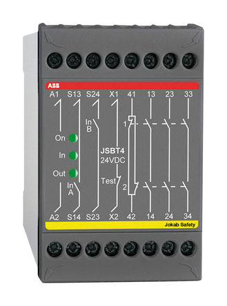 ABB - 2TLA010004R0000 - ABB JSBT4 ϵ ˫ͨ ȫ̵ 2TLA010004R0000, 24 V ֱԴ, 3 ȫ, 1 		
