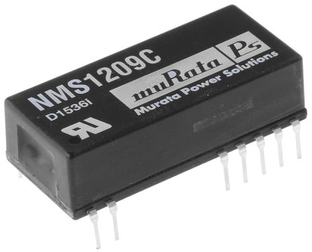 Murata Power Solutions - NMS1209C - Murata Power Solutions NMS ϵ 2W ʽֱ-ֱת NMS1209C, 10.8  13.2 V ֱ, 9V dc, 111mA, 6kV dcѹ, DIPװ		