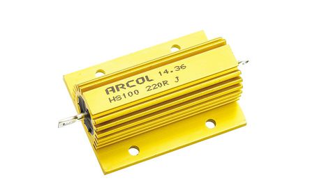 Arcol - HS100 220R J - Arcol HS100 ϵ HS100 220R J 100W 220 5%  尲װ̶ֵ, Ӷ, Ƿװ		