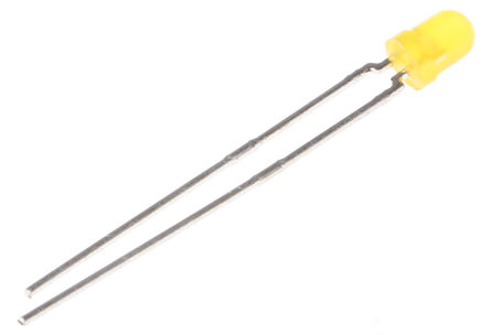 Vishay - TLHY4400 - Vishay ɫ (594 nm ) LED TLHY4400, 3 V, 3 mcd, 60 ӽ 3mm (T-1) ͨ		