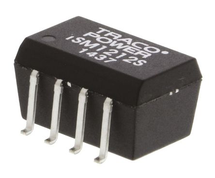TRACOPOWER - TSM 1212S - TRACOPOWER TSM ϵ 1W ʽֱ-ֱת TSM 1212S, 10.8  13.2 V ֱ, 12V dc, 80mA, 1kV dcѹ, 81%Ч		