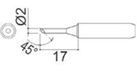 Hakko - 900M-T-2CF - Hakko 900M ϵ, 2 mm 45 Բ ͷ, ʹHakko 701Hakko 702BHakko 928 ̨		