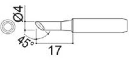 Hakko - 900M-T-4CF - Hakko 900M ϵ, 4 mm 45 Բ ͷ, ʹHakko 701Hakko 702BHakko 928 ̨		