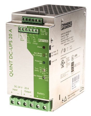 Phoenix Contact - QUINT-DC-UPS/24DC/20 - Phoenix Contact DIN 찲װ UPS ϵԴ QUINT-DC-UPS/24DC/20, 24V dc, 24V dc, 22A		