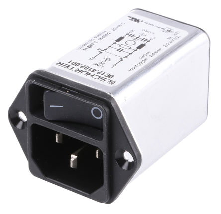 Schurter - DC12.4102.001 - Schurter 尲װ C14 IEC ˲ ͷ DC12.4102.001, 6A, 250 V 		