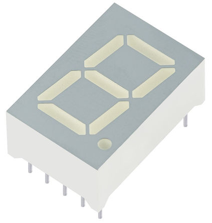 Kingbright - SA56-21CGKWA - Kingbright SA56 ϵ 1ַ 7  ɫ LED  SA56-21CGKWA, 35 mcd, ҲС, 14.2mmַ, ͨװװ		