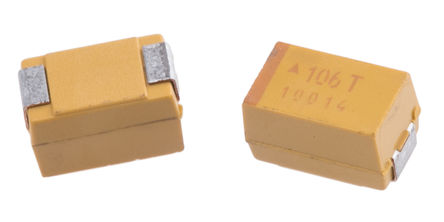 AVX - TAJE106K050RNJ - AVX TAJ ϵ 10F 10% SMD  TAJE106K050RNJ, 50 V ֱ, 7343-43 װ, 1 ESR, +125C		