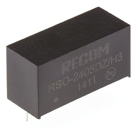 Recom - RSO-2405DZ/H3 - Recom RSO ϵ 1W ʽֱ-ֱת RSO-2405DZ/H3, 9  36 V ֱ, 5V dc, 100mA, 3kV dcѹ, SIPװ		