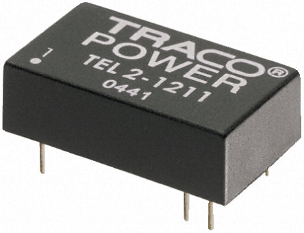 TRACOPOWER - TEL 2-1210 - TRACOPOWER TEL 2 ϵ 2W ʽֱ-ֱת TEL 2-1210, 9  18 V ֱ, 3.3V dc, 500mA, 1.5kV dcѹ, 73%Ч, DIP 16װ		