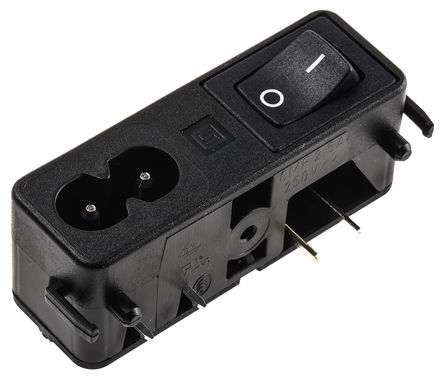 Schurter - CMF1.1131.12 - Schurter 尲װ C8 ֱ IEC ͷ CMF1.1131.12, Ӷ˽, 2.5A, 250 V 		