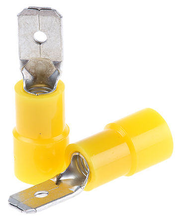 RS Pro - MDNI5-250 - RS Pro ɫ Ե ѹӽͷ MDNI5-250, 0.8 x 6.35mmƬ		