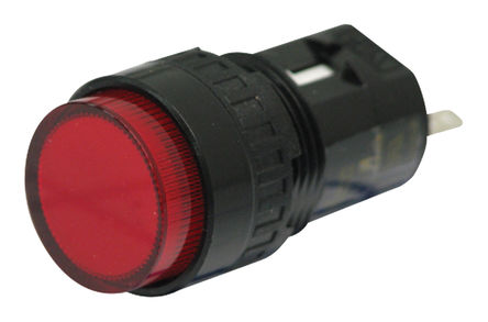 Idec - AP6M122-R - Idec AP6M122-R 18 mm ɫ LED ָʾ, ӽӶ, 16.2mmװ׳ߴ, 24 V ֱ		