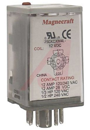 Schneider Electric - 750XCXM4L-12D - Schneider Electric 750XCXM4L-12D 3 ˫ 尲װ Ǳ̵ͨ, 16 A, 12V dc		