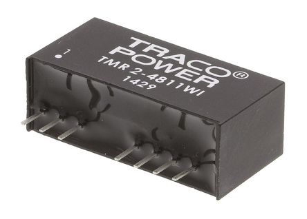 TRACOPOWER - TMR 2-4811WI - TRACOPOWER TMR 2WI ϵ 2W ʽֱ-ֱת TMR 2-4811WI, 18  75 V ֱ, 5V dc, 400mA, 1.5kV dcѹ, SIPװ		