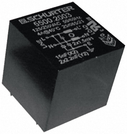 Schurter - 5500.2002 - Schurter FPP2 ϵ 2A 250 V , 60Hz ͨ RFI ˲ 5500.2002, Ӷ		