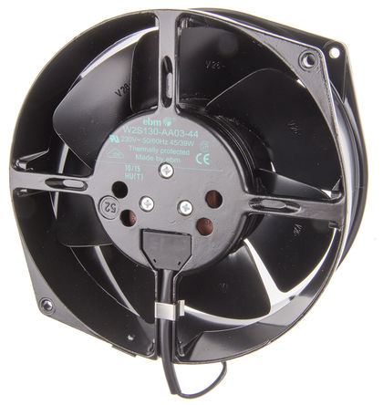 ebm-papst - W2S130-AA03-44 - ebm-papst W2S130 ϵ 45W 230 V   W2S130-AA03-44, 380m3/h, 3250rpm, 172 x 55mm		