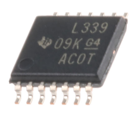 Texas Instruments - LM339PW - Texas Instruments LM339PW 4ͨ Ƚ, ·缫, 1.3s, ֵԴѹ, 14 TSSOPװ		
