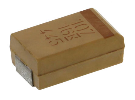 KEMET - T491D107K016AT - KEMET T491 ϵ 100F 10% SMD  T491D107K016AT, 16 V ֱ, D װ, 700m ESR, +125C		