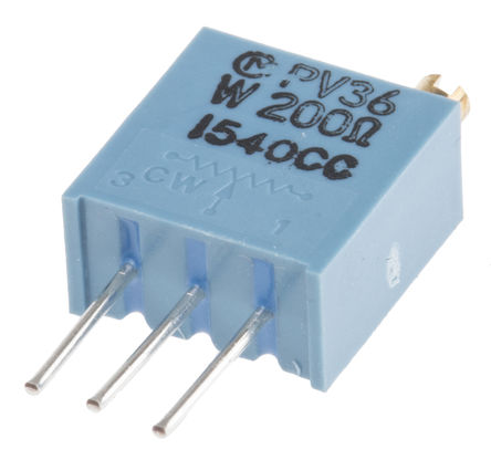 Bourns - PV36W201C01B00 - Bourns PV36W ϵ 25 ת ͨ ΢ PV36W201C01B00, Ӷ, 200 10%, 0.5W, 100ppm/C		