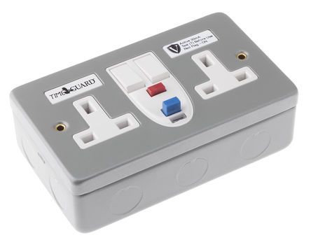 Theben / Timeguard - RCD07MAV - Theben / Timeguard Valiance ϵ BS ׼ 13A ɫ  RCD  RCD07MAV, ̰忪, 2 30mA,  145mm  85mm, 230V ac		