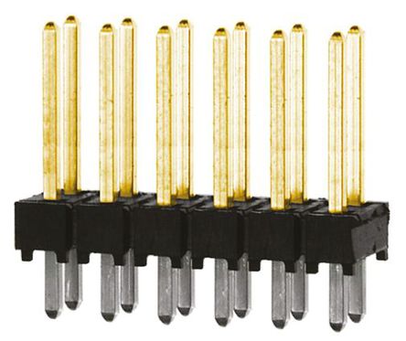 Samtec - TSW-106-14-L-D - Samtec TSW ϵ 12· 2.54mmھ (2) ֱ Ź TSW-106-14-L-D, Ӷ˽, 7.6A, ͨ		