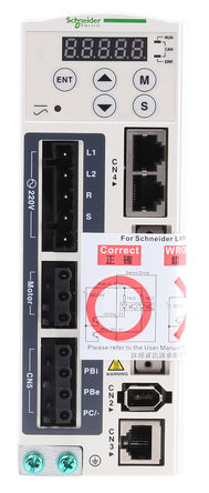 Schneider Electric - LXM23AU01M3X - Schneider Electric 0.1 kW   ŷ LXM23AU01M3X, 900 mA, 220 V, 162mm, 60mm, 146mm, 0  +55 C		