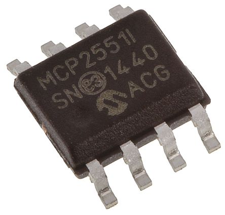Microchip - MCP2551-I/SN - Microchip MCP2551-I/SN 1MBps CAN շ, ֧ISO 11898׼, ˯ߣϵ, 8 SOICװ		