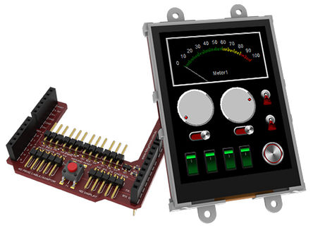 4D Systems - uLCD-28PTU-AR - 4D Systems Picaso ϵ 2.8in TFT  ʾģ, 240 x 320pixels ֱ VGA, LED UART ӿ		