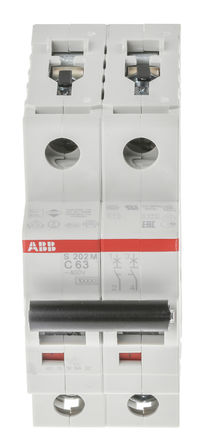 ABB - 2CDS272001R0634 - S202MC63 - ABB System M Pro S200 ϵ 2 63 A MCB ΢Ͷ· 2CDS272001R0634, 10 kA Ͽ, C բ		