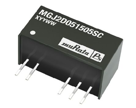Murata Power Solutions - MGJ2D241509SC - Murata Power Solutions MGJ2 ϵ 2W ʽֱ-ֱת MGJ2D241509SC, 21.6  26.4 V ֱ, -8.7 V dc, 15 V dc		