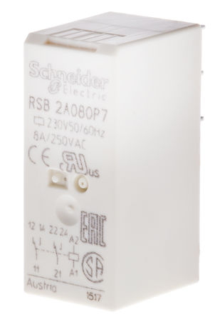 Schneider Electric - RSB2A080P7 - Schneider Electric RSB2A080P7 ˫˫ PCBӡˢ·壩װ ӿڼ̵ģ, 12A		