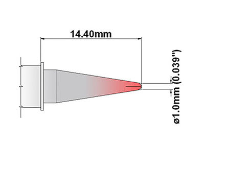 Thermaltronics - S75CP010 - Thermaltronics S ϵ, 1 mm ׶μ ͷ		