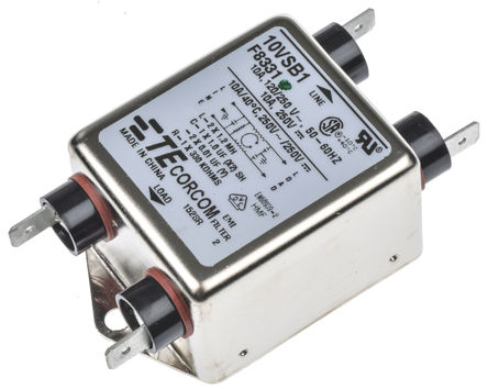 TE Connectivity - 10VSB1 - TE Connectivity SB ϵ 10A 250 V , 50 Hz, 60 Hz װ RFI ˲ 1-1609034-5, νӶ		