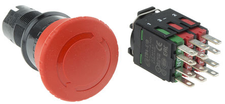 Schneider Electric - XB6AS8349B - Schneider Electric Harmony XB6A ϵ IP65 ť XB6AS8349B, šøλ, ɫ 30mm Ģΰťͷ, /2  TPST		