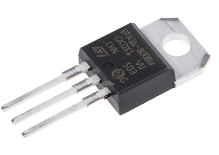 STMicroelectronics - BTA16-800BWRG - STMicroelectronics BTA16-800BWRG ˫ɿع迪Ԫ, 16A, 800Vֵ, 50mA 1.3V, 3 TO-220ABװ		