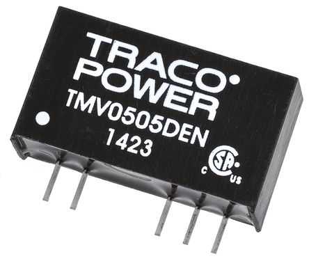 TRACOPOWER - TMV 0505DEN - TRACOPOWER TMV EN ϵ 1W ʽֱ-ֱת TMV 0505DEN, 4.5  5.5 V ֱ, 5V dc, 200mA, 6000V Pk-Pkѹ, 65%Ч		