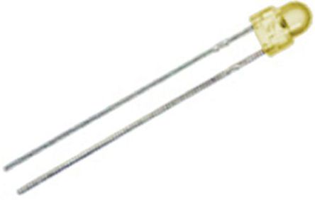 ROHM - SLI-343MG3F - ROHM SLI-343 ϵ ɫ (572 nm ) LED SLI-343MG3F, 2.1 V, 180 mcd, 40ӽ 3mm (T-1) ͨ		