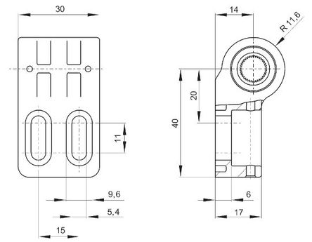 Schmersal - Fixed hinge F - Schmersal Fixed hinge F ̶, ʹ TV8S 521 		