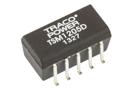 TRACOPOWER - TSM 1205D - TRACOPOWER TSM ϵ 1W ʽֱ-ֱת TSM 1205D, 10.8  13.2 V ֱ, 5V dc, 100mA, 1kV dcѹ, 75%Ч, SOIC 18װ		